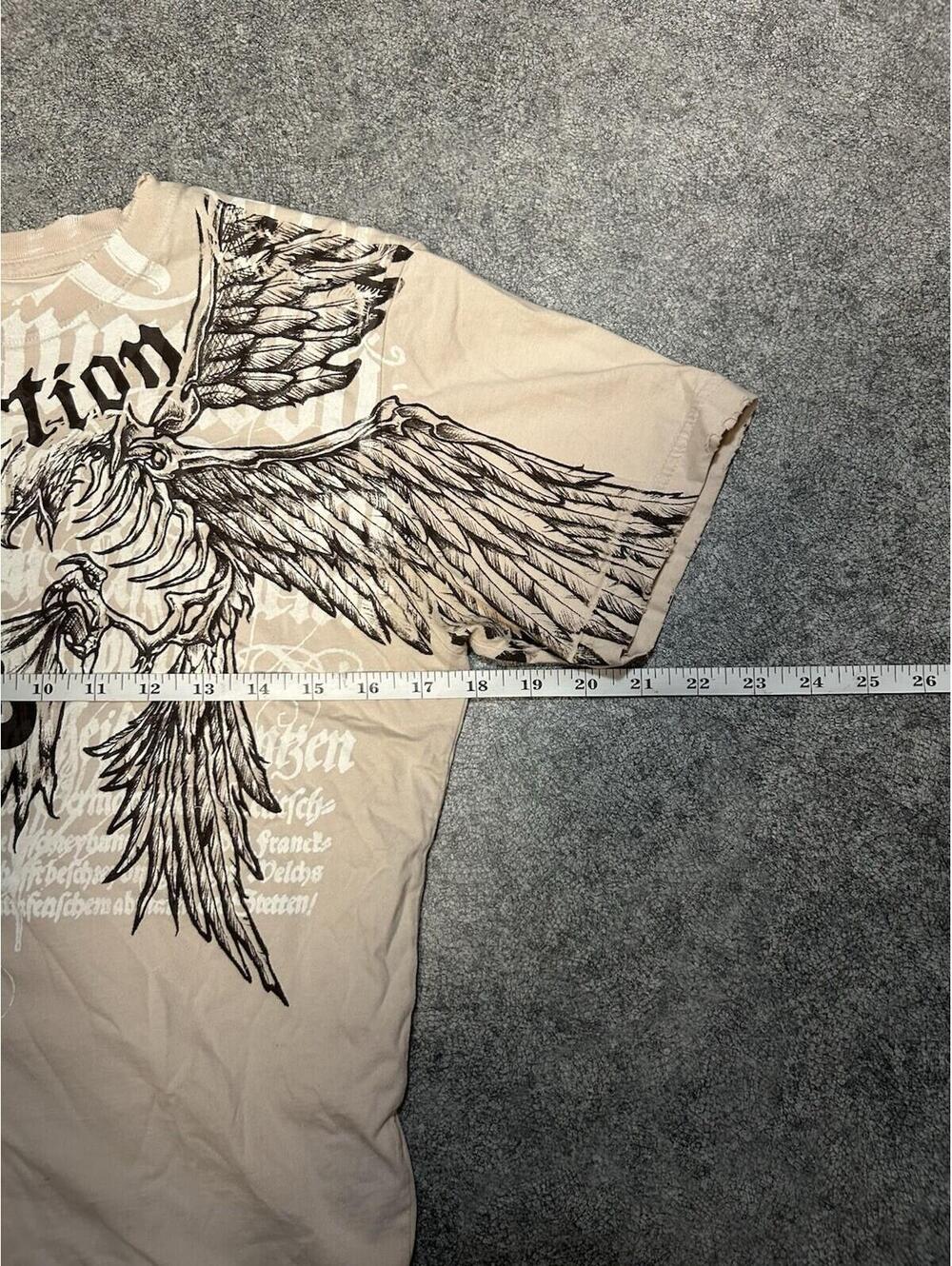 100% Cotton Y2K Affliction Graphic Size M Tee Gothic Unisex - Picture 4 of 5